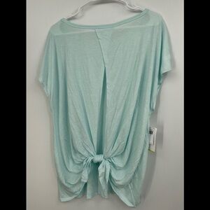 NWT Old Active Navy Split Open Back cocoon top Sz XL